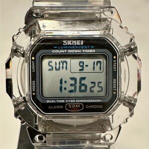 SKMEI Transparent Digital Watch